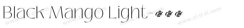 Black Mango Light字体转换
